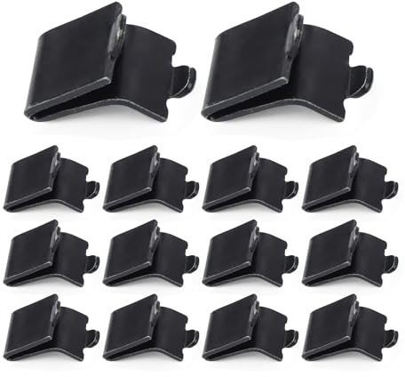 Abeicy Shelf Supports Clip, Adjustable Steel Pilaster Heavy Duty Shelving Brackets for Metal Wood Freezer Fridge and Cabinet (40, Black)