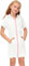 Mädchen Kleider Set Elegante Schöne Freizeit Mädchen-Badeanzug mit Reißverschluss, Terrys, vertuschen, Kapuzen-Bademantel mit Taschen, Kurzarm-Badeanzug, Mädchen Kleider Hochzeit (White, 4-5 Years)
