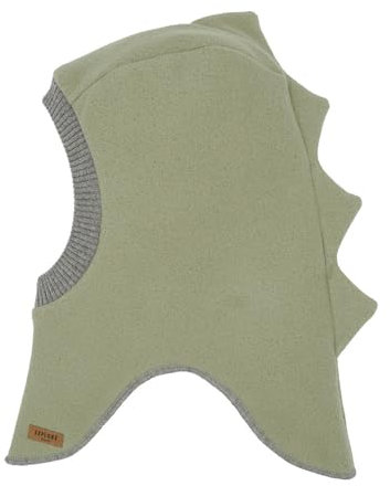 maximo GOTS Mini-Schlupfmütze, Dino Baumwollfleece, Jerseyfutter Made in Germany Baumwollfleece
