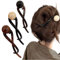 LunarCharm 3-teiliger Bananenclip mit Perlen, elegante französische Haarspangen für Damen, Vintage-Twist, rutschfeste Pferdeschwanz-Schnallenklammer, Haarschmuck für Damen