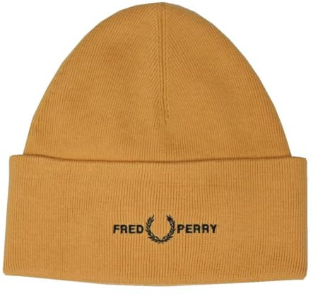 Fred Perry Unisex Beanie C4114 (DE/NL/SE/PL, Alphanumerisch, Einheitsgröße, Gold)