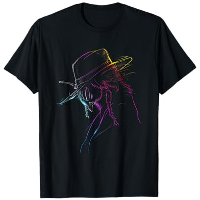 Mystischer Cowboy mit Hut und Brille T-Shirt