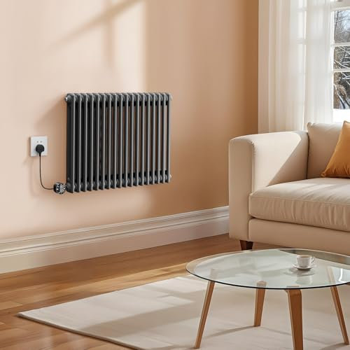Warmiehomy Oil Filled Radiator, 13 Column Double Electric Heater, Electric Radiators Wall Mounted, 5 Modes, 7d/24h Timer, Child Lock, WIFI App Control, Touch Screen Adjustable Thermostat, 60 * 60.5cm