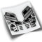 Rif:VP407 Adesivi compatibili con forcellaS bici FOX PERFORMANCE STEP CAST, MTB, adesivi, vinili per mountain bike (CHROME-SILVER)