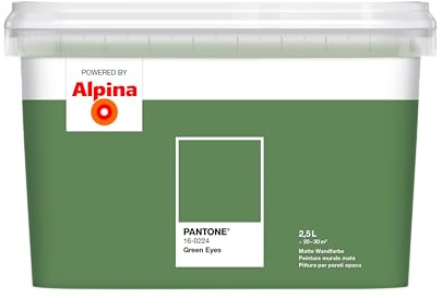 Alpina PANTONE Green Eyes – Wandfarbe im PANTONE-Farbton – 2,5 Liter