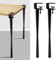 Metal Table Legs Set of 4 Removable Iron Table Clamps Legs for DIY Coffee Table & Console Table F Shape Dining Desk Feet No Punching Design to Protect Desktop 71cm (28in) Black