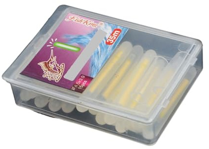 Asukohu Knicklicht für Angelrute, Nachtangeln, Leuchtstab, Bissanzeiger, leuchtende Leuchtlampe, Stangenspitze, Knicklichtröhre