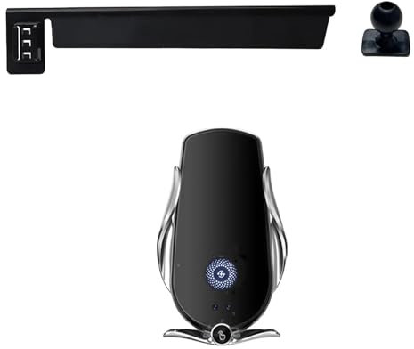 Zuphte Handyhalterung Auto für BMW X6 G06 2023-2025, Auto-Handyhalter-Bildschirm mit Fester Basis, GPS-Navigationsständer (Laden Silber)