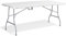 KEPLIN 6ft Folding Table with White Top, 180x70x74cm – Sturdy Metal Frame, Waterproof, Portable & Easy Assembly – Ideal for Parties, BBQs, Camping (White.)