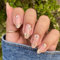 24 Stück Blume Falsche Nägel - Lebendig Press On Nails Sommer - Mittel Almond Künstliche Fingernägel Zum Aufkleben - Full Cover Künstliche Nägel für Frauen & Mädchen Nail Art (Flower)