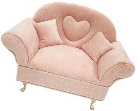 Lerpwige 1/6 Skala Dollhouses Loveseat Sofa Model Schmuckhalter Für Puppen Und Miniaturen Möbel