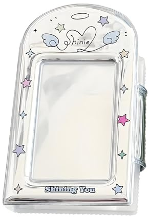 Mini Photocard Binder Fotoalben 3 Zoll Mini Fotoalbum Photocard Halter Cartoon Sterne Fotokartenhalter Y2K Cute Card Binder PU Silber Rahmen Hohl Fotokartenbuch Für Sammlung Idol Fotokarten