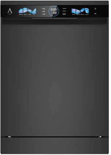 ALPHA Lavavajillas POSEIDON ELITE PRO Auto Door Open, DualZone 14ser. Negro