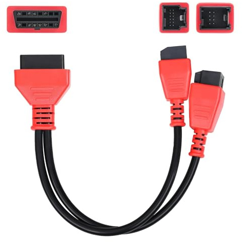 Calenxy 12 + 8-poliges Kabel OBD-Sicherheits-Bypass-Anschluss, 12 + 8 Adapter für FIAT Alfa Lancia Dodge Jeep, Programmierkabelanschluss Bypass Gateway Protokollkabel Nicht Kompatibel Scannern