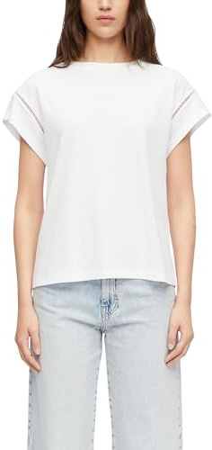 Comma T-Shirt mit überschnittenen Schultern und Flammgarn