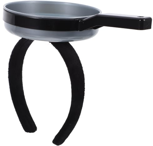 Abaodam Novelty Frying Pan Style Headband Featuring Realistic Fried Egg for Carnival and Costume Parties Adult Hair Accessory