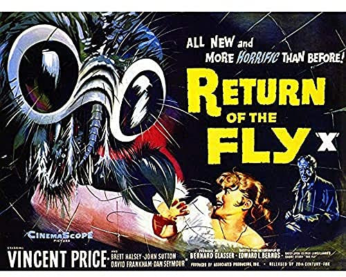 Movie Film Return Fly Vincent Price Horror Sequel USA Large Art Print Poster Wall Decor 18x24 inch