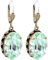 Jugendstil Ohrringe mit Markenkristallen Gold Azore Grün NOBEL SCHMUCK