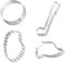 SNUNGPHIR Golf Cookie Cutter Set - 4 Pieces - Foose Cookie Cutters - US Tin Plated Steel HS0419
