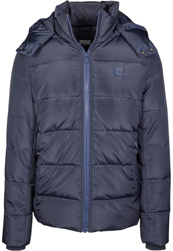 Doudoune à Capuche Amovible Rembourrée pour Homme, Veste d'Hiver, Manteau Matelassé Chaud Hooded, Plumes synthétiques