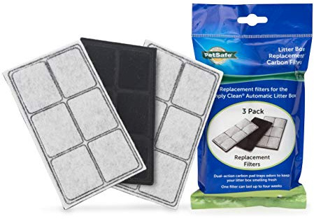 PetSafe Litter Box Replacement Carbon Filters, 3-Pack, for Use Simply Clean Automatic Cat Litter Box