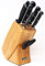 Arcos Séries Clasica - Boite Cadeau Jeu de Couteaux 7 pièces (5 Couteaux + 1 Ciseaux + 1 Fusil) - Lame Acier Inoxydable Forgé Nitrum - Manche Polyoxyméthylène (Pom) - Bloc de Bois Couleur Brun