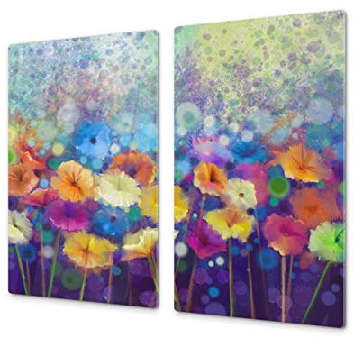 GlassArtist Copri Piano Cottura a induzione, in Vetro, 2 x 30 x 52 cm