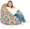 Italpouf Sitzsack XL, Indoor, Sitzsack Sessel für Kinder, Riesensitzsack, EPS Perlen Füllung, Abnehmbarer Bezug, Maschinenwaschbar, Kindersessel, Zertifiziert, Folk