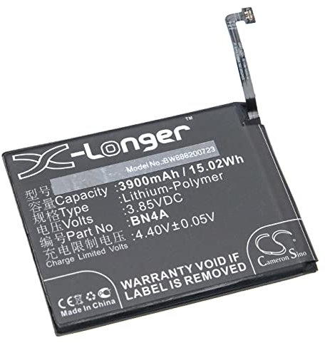 vhbw batteria compatibile con Redmi/Xiaomi Note 7, MZB7411IN smartphone cellulare (3900mAh, 3,85V, Li-Poly)