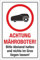 WERBEPUNKT. Schild Achtung Mähroboter Rasenroboter Rasenmäher Abstand 3 mm Alu-Verbund 300 x 200 mm