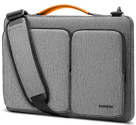 tomtoc 360° Schützende Laptop-Umhängetasche für 15,6 Zoll Laptop, passend für Acer Aspire 3/5/7, Dell Inspiron/XPS, ASUS ROG/TUF, Lenovo ThinkPad L/E/T/P/V, wasserdichte Zubehörtasche