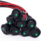 mxuteuk 8 pezzi SPST interruttore a levetta circolare a bilanciere, 20A 12V DC on/off luce LED verde per fili pre-saldati automobilistici o marini KCD2-102N-G-X