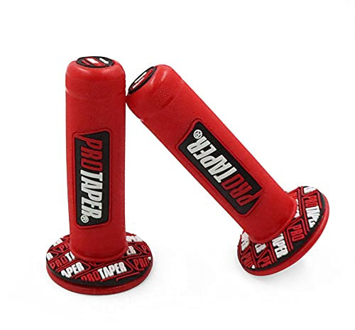 Manillar de Motocicleta de 7/8 Pulgadas, Mango de Freno de Goma de Gel para crf exc YZF protaper Pro Taper Motorcross Dirt Pit Bike_Vermelho