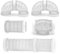 VASANA 8 Teile/Satz Hamster Rohr Set Externes Rohr Set Transparent Hamsterkäfig Zubehör Hamster Spielzeug DIY Kreative Verbindung Tunnel Track