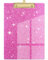 Piasoenc Acryl Klemmbretter, Mode Glitter Klemmbrett, Standard Letter Größe Klemmbrett, A4 Größe 12,5 x 9, Cute Konfetti Klemmbretter für Frauen, Rose Gold Desk Bürobedarf und Zubehör