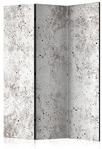 murando Raumteiler Foto Paravent Betonoptik 135x172 cm beidseitig auf Vlies-Leinwand bedruckt Trennwand Spanische Wand Sichtschutz Raumtrenner Design 3D Effekt Loft grau f-C-0168-z-b