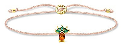 THOMAS SABO Damen Armband Gold Little Secret Ananas 925 Sterlingsilber LS129-472-7-L20V