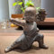 Pevfeciy Keramik Buddha Figur Kleine,Kung Fu Mönch Statue Kreative Handwerk Ornamente,Tee Tray Tablett Desktop Deko Wohnzimmer Schlafzimmer Balkon Fenster