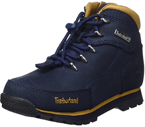Timberland Euro Rock, Stivali Unisex - Bambini e ragazzi, Blu (Navy Nubuck), 22 EU