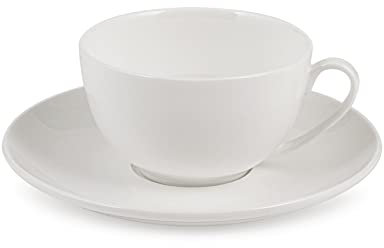 H&H Tazza Colazione Bone China con Piattino cc370