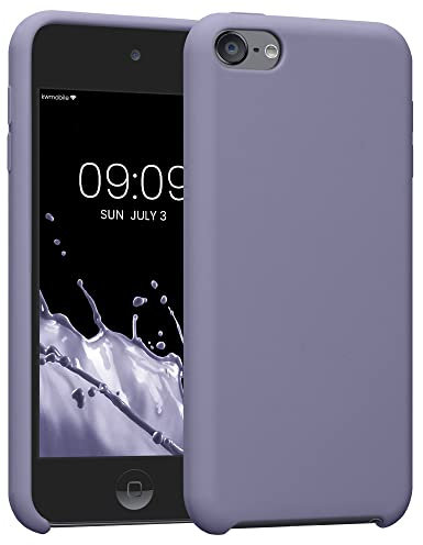 kwmobile Schutzhülle kompatibel mit Apple iPod Touch 6G / 7G (6. und 7.Generation) - Hülle Silikon gummiert - Cover Case in Soft Blue Lavender