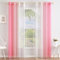 MIULEE 2er Set Voile Vorhang Zweifarbiger Vorhang mit Ösen Transparente Gardine Ösenschal Fensterschal Lichtdurchlässig für Schlafzimmer, 140x225cm, Rosa