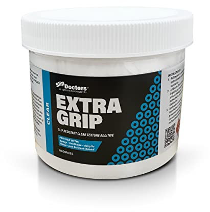 SlipDoctors Extra Grip Clear – Anti-Rutsch-Additiv für Oberflächen im Innen- und Außenbereich wie Farbe, Metall, Holz, Fiberglas und Beton – transparenter Additiv mit hoher Traktion (590 ml)