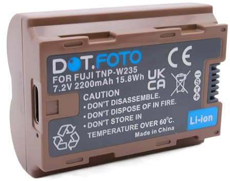 Dot.Foto NP-W235 Premium 7.2v / 2200mAh Wiederaufladbarer USB-C-Akku für Fujifilm X-T4, GFX 100s