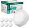 LUCERNA Downlight LED techo superficie 6W - Luz Blanco Frío 6500 K - 620 LM - Plafon LED techo Redondo Superficial - Focos LED interior techo - Kit Instalación - Plafones para techo LED en PACK de 6
