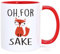 Cabtnca Oh For Fox Sake-Tasse, lustige Kaffeetasse, lustige Kaffeetassen für Frauen, lustige Tassen für Kollegen, Chef, Mitarbeiter, Fuchstasse, Weihnachtsgeschenke für Freunde, Mutter, Schwester,