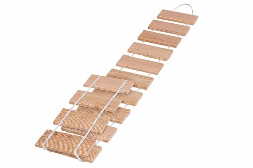 Mega Holz Rollweg aus Lärche 15m, Witterungsbeständig, Trittsicher, Stabil und rutschfest, 26 cm Breit, Holzweg für den Außenbereich, Gehweg Gartentritt