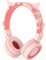 Simjar Cat Ear Kids Bluetooth Headphones with Microphone for School, Kids Wireless Headphones with Volume Limiter 94dB, Foldable Adjustable Headband for iPad/Airplane/Travel/Tablet - Pink