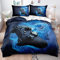 Boqingzhu Bettwäsche 135x200cm Gamer Gamepad Spiele Jungen Blau Weiß Wende Bettwäsche Set 3D Druck Microfaser Bettbezug und Kissenbezug 80x80cm mit Reißverschluss