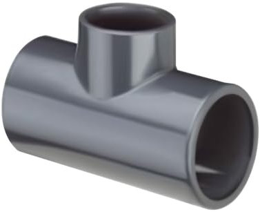 Plasson - Raccord PVC pression pour piscines - TE 63-50-63 à 90° REDUIT au CENTRE à coller - PLASSON